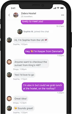 Join your hostel's Chat
